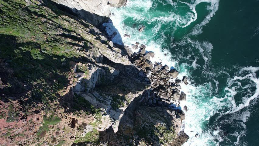 Aerial view of Chapman's Peak drive in Cape Town, Western Cape, South Africa Royalty-Free Stock Footage #1108053957