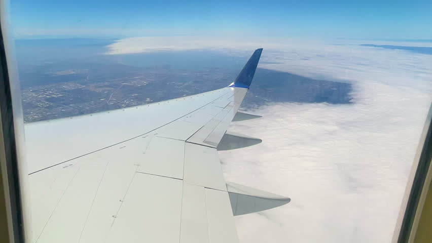 Window View Airline over Southern California Los Angeles LAX