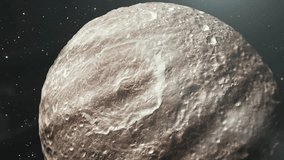 Mimas, also Called Saturn I, is a Moon of Saturn that Has the Second Largest Crater on Any Moon in the Solar System, named Herschel. Elements of this Video furnished by NASA. 4K Resolution.