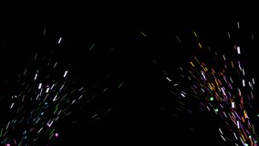 Confetti party explosion effect - Double burst of festive colourful particles on transparent alpha channel background - Powered by Shutterstock - Get 15% off with code: PIKWIZARD15