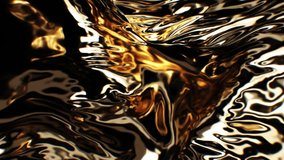 Beautiful Waving Golden Metal Surface Seamless Slow Motion. Looped Liquid Melted Gold Flowing 3d Animation. Gold Texture Abstract Background 4k Ultra HD 3840x2160. - Powered by Shutterstock - Get 15% off with code: PIKWIZARD15