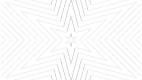 Grey and white star pattern motion background. Seamless looping animation