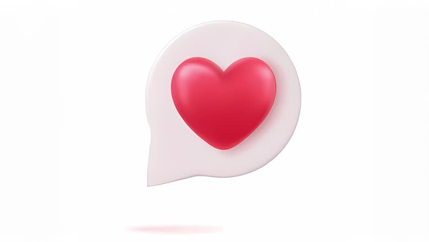 4K Social media Like Lifestyle animated heart on White Background Looping Royalty-Free Stock Footage #1108083181