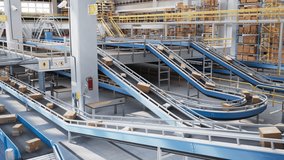 Automated Conveyor System Efficiently Transporting Online Retail Shopping Orders in Parcels and Cardboard Boxes. Warehouse Facility Handling Logistics for a Modern E-Shopping Business - Powered by Shutterstock - Get 15% off with code: PIKWIZARD15