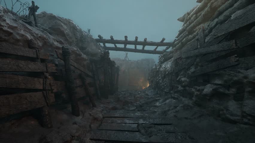 super cool battle field trench