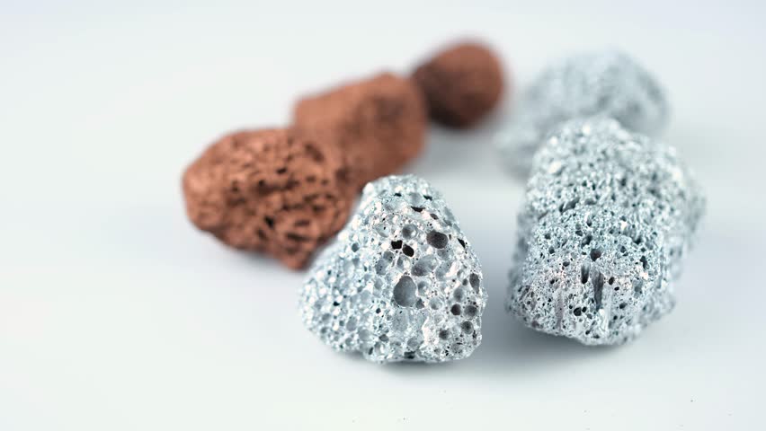 Pure platinum or silver or rare earth and copper mineral from the mine on white background	