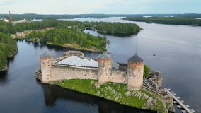 Drone video of Savonlinna city of Finland. It also shows Olavinlinna castle in Savonlinna and sea view.