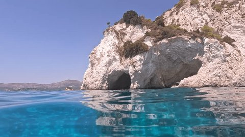 Premium Photo  Beautiful landscape of turquoise mediterranean sea and  rocky coast in greece