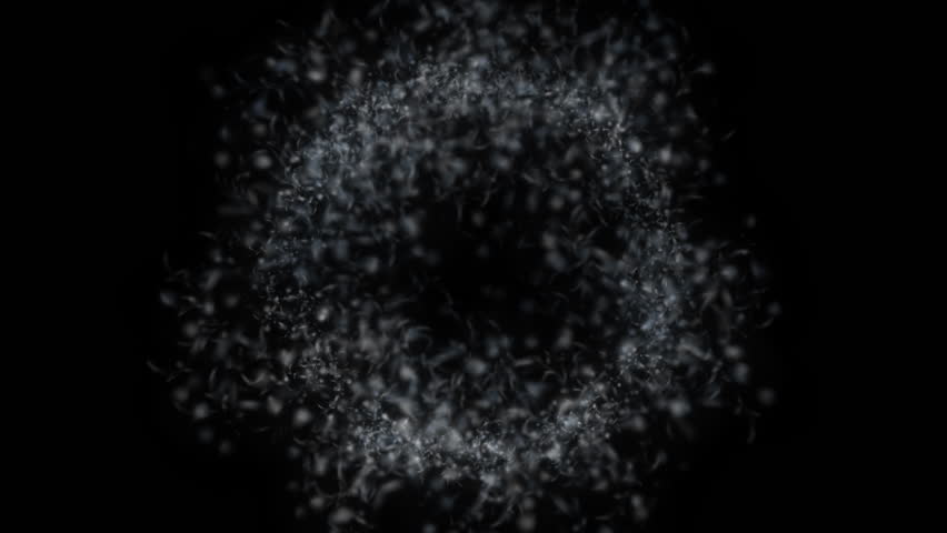 Particle ring structure evolving, revolving and evaporating. Royalty-Free Stock Footage #1108100421