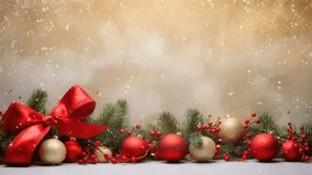 Christmas decorative with snowflake. seamless looping time-lapse virtual video animation background.	 - Powered by Shutterstock - Get 15% off with code: PIKWIZARD15