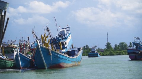 Hundreds Fishing Boats Various Shapes Sizes Stock Footage Video (100%  Royalty-free) 1108110997