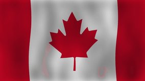 Flag of Canada looping with text mask