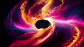 Colorful abstract galaxy rotation in space towards black hole, 4k quality loop video - Powered by Shutterstock - Get 15% off with code: PIKWIZARD15