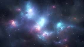 Space video background. A journey through the universe. High quality 4k footage