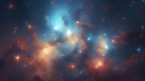 Space video background. A journey through the universe. High quality 4k footage