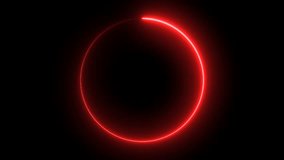 red color neon effect going circle shape animation footage 4k - Powered by Shutterstock - Get 15% off with code: PIKWIZARD15