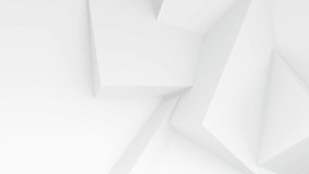 Looped 3D Animation - White corporate abstract background of looped animated geometric three-dimensional shapes - Powered by Shutterstock - Get 15% off with code: PIKWIZARD15
