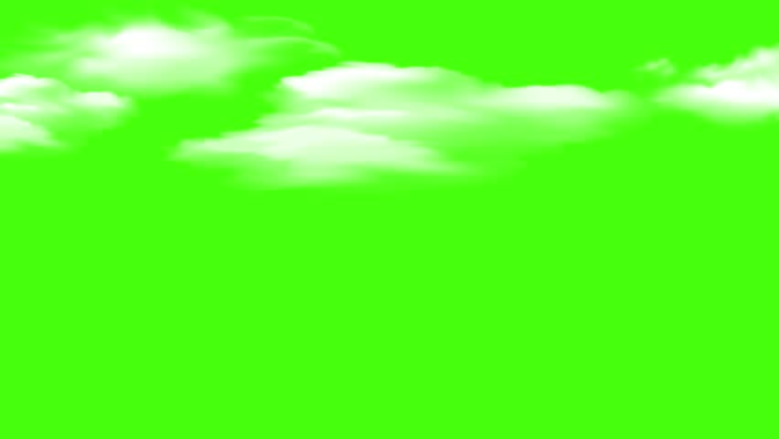 Moving flying clouds motion graphics with green screen background. 4K. Cloud move to the right. Royalty-Free Stock Footage #1108131521