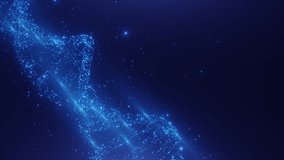 DNA particles dot light technology style, morph particles shape Animation, glowing, blue coloured - Powered by Shutterstock - Get 15% off with code: PIKWIZARD15