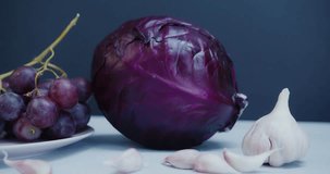 Grapes, Garlic, Onion and Cabbage Vegetable Video