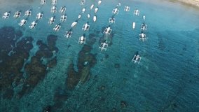 Boats In The Ocean Drone Movement Shot