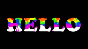 This is a motion graphic animation of hello rainbow fluid flow, on alpha transparent background. - Powered by Shutterstock - Get 15% off with code: PIKWIZARD15