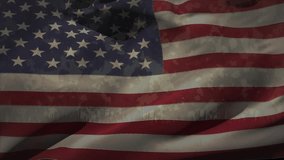 Animation of veterans day text over flag of united states of america. American patriotism, tradition and celebration concept digitally generated video.