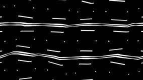 Abstract background with black and white shapes. Seamless loop video.Monochrome pattern.