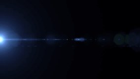 Optical Lens Flare Effect, Light Burst, Glowing Sweep Animation, Moving Transition. Overlay Video. High Quality 4K Resolution.