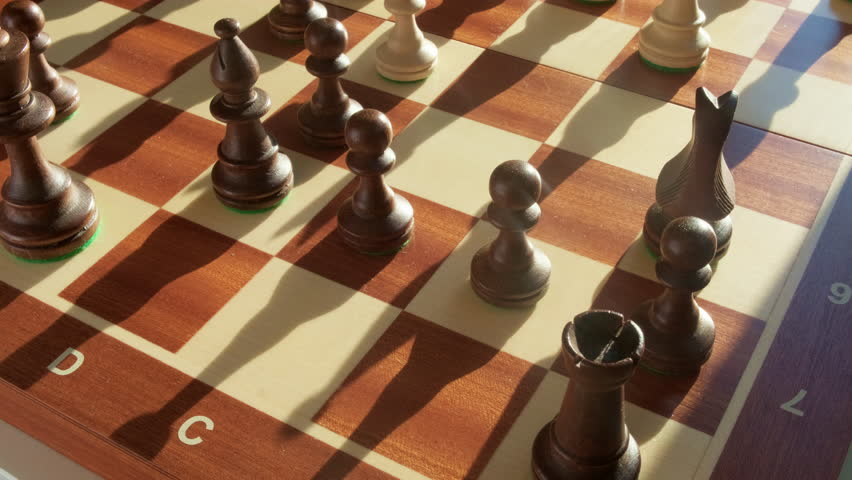 Long castling by a chess player hand during a game, slow motion Royalty-Free Stock Footage #1108205715