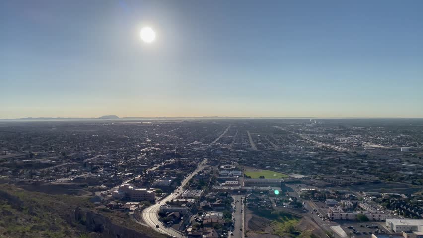 Shot of El Paso and Downtown El Paso from Scenic Drive.
