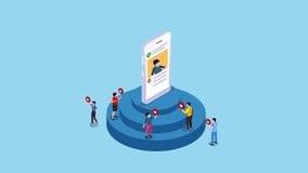 Increase your social media followers with successful marketing strategies isometric 3d animation cartoon 4k video - Powered by Shutterstock - Get 15% off with code: PIKWIZARD15