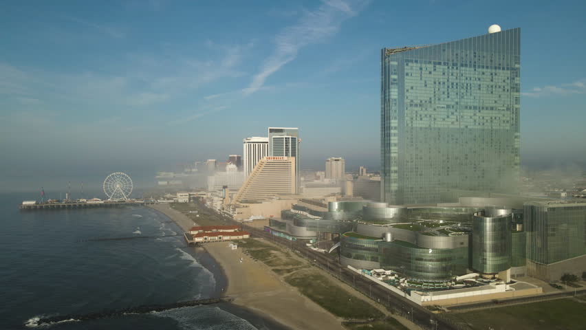 Atlantic City , NJ , United States - 08 14 2023: Atlantic City, NJ Beach and Casinos