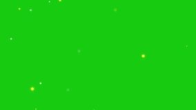 Shining glitter particles motion graphics with green screen background HD resolution chroma key.
