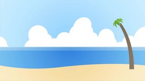 Beautiful Sea Beach Background Video
