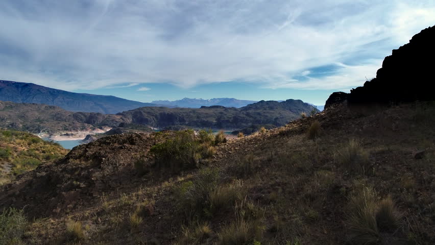 Général Carrera Lake in Chile, A lake with shinny like a mirror and milky water.