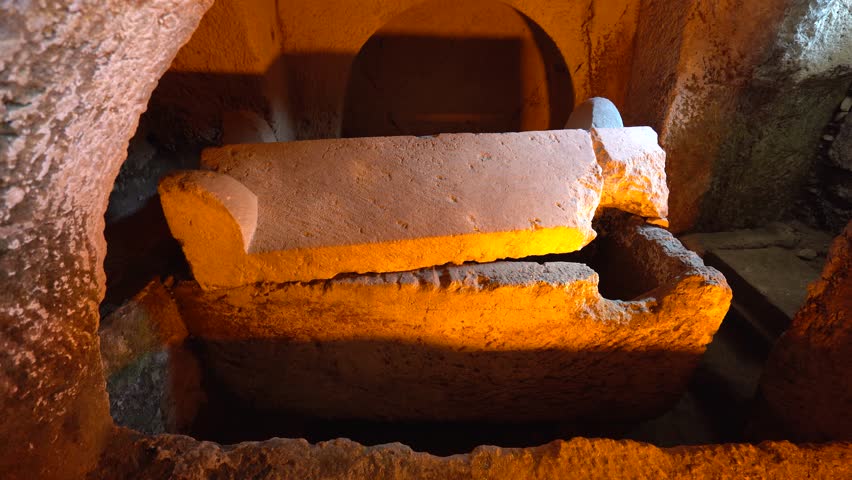 The burial chamber in the Kizilkoyun Necropolis 4K Sanliurfa, Turkey.