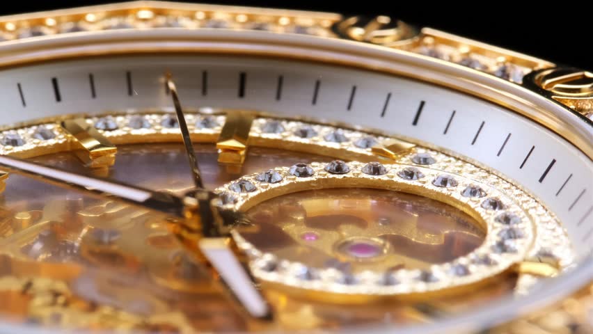 Reloj Vintage Desmontado Con Mecanismo De Relojería Con Engranajes