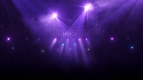 Stage lights. Blue light on black background. Light bulbs for the stage. Light bulb background.  Flashes, paparazzi - Powered by Shutterstock - Get 15% off with code: PIKWIZARD15