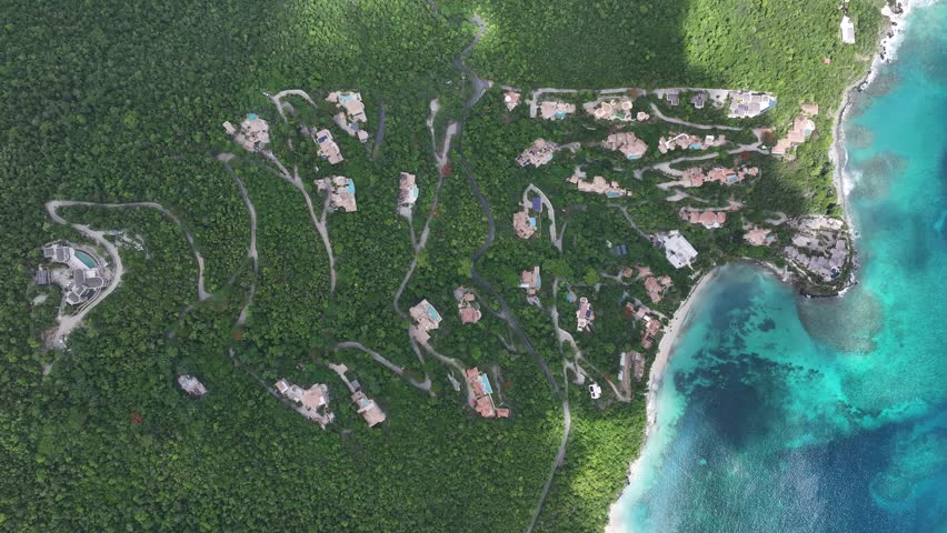 Aerial footage over St John US Virgin Islands