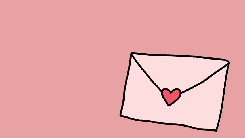  2d animation love Letter you can put word on this back ground