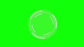 HUD circle futuristic interfaces. Hi-tech hologram button on green screen background. 4K (Chroma key) - Powered by Shutterstock - Get 15% off with code: PIKWIZARD15