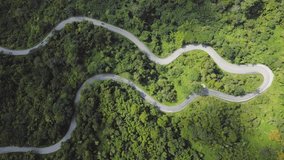 Aerial video of mountain road of Chiang Mai and Pai, Mae Hong Son Loop Thailand