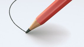 Drawing curved line with pencil on white paper - Powered by Shutterstock - Get 15% off with code: PIKWIZARD15