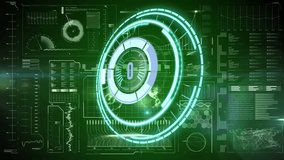 animation of scope with countdown and data processing over screen - Powered by Shutterstock - Get 15% off with code: PIKWIZARD15