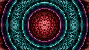 3D kaleidoscope mandala abstract background of trippy art psychedelic trance to open third eye with visuals energy chakra futuristic audiovisual vj seamless loop
