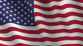American flag waving animation. united states of america flag waving animation for the background of the american national event, independence day, greeting, opening video - Powered by Shutterstock - Get 15% off with code: PIKWIZARD15