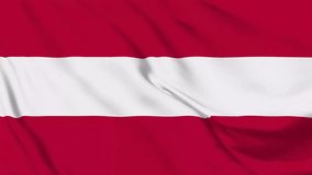 Flag background of Austria with seamless looping animation in 60 fps.
