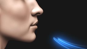 Breathing through the nose in 4K animate video footage. motion graphics 3d design - Powered by Shutterstock - Get 15% off with code: PIKWIZARD15