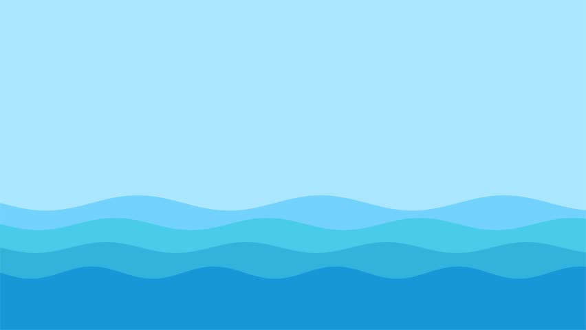 Animated blue background like ocean waves. Blue background in paper cut style. Royalty-Free Stock Footage #1108349011